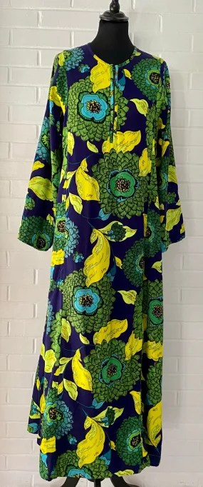 1960s The Lilly, Lilly Pulitzer Maxi in a RARE Dark Color Scheme