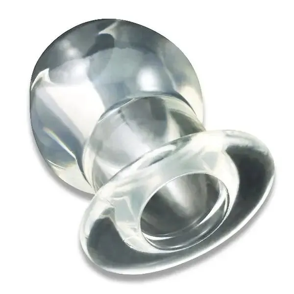 3.75-inch Perfect Fit Clear Double-tunnel Medium Hollow Butt Plug