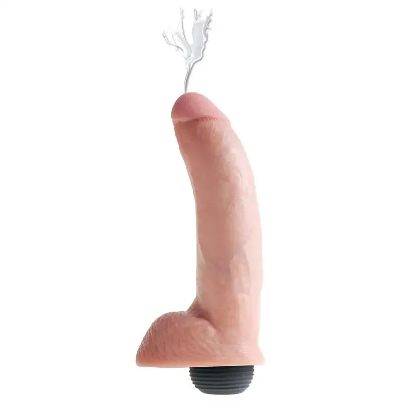 9-inch Realistic Nude Squirting Penis Dildo with Balls