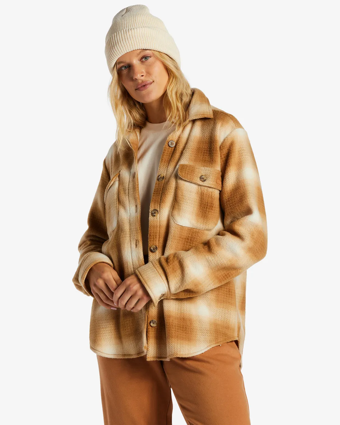 A/Div Forge Fleece Flannel Shacket - Caramel