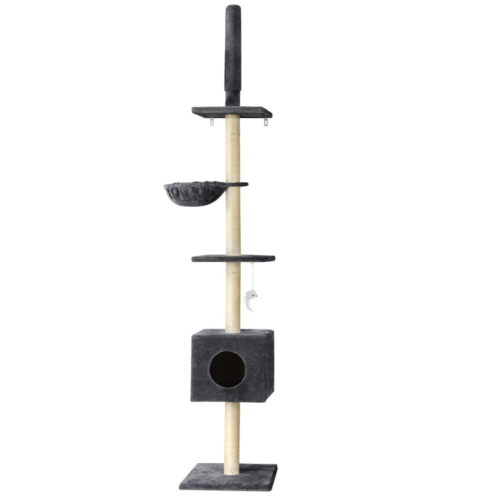 Adjustable 260cm Cat Tree Tower with Sisal Posts - i.Pet