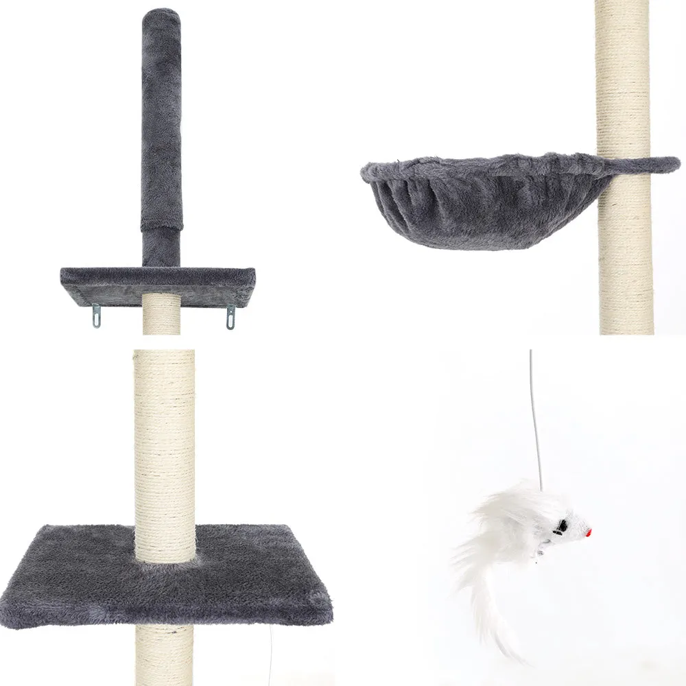 Adjustable 260cm Cat Tree Tower with Sisal Posts - i.Pet