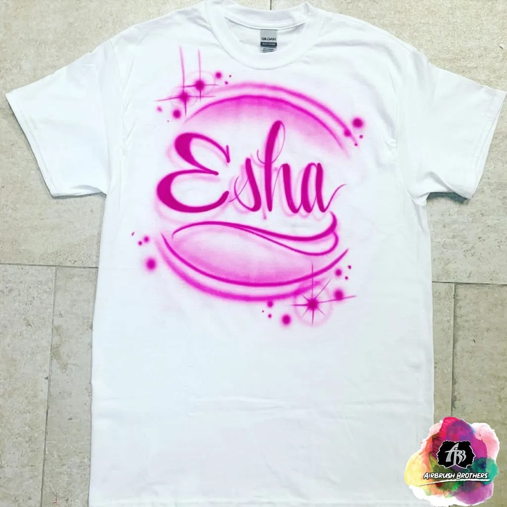 Airbrush Monochromatic Name Shirt Design