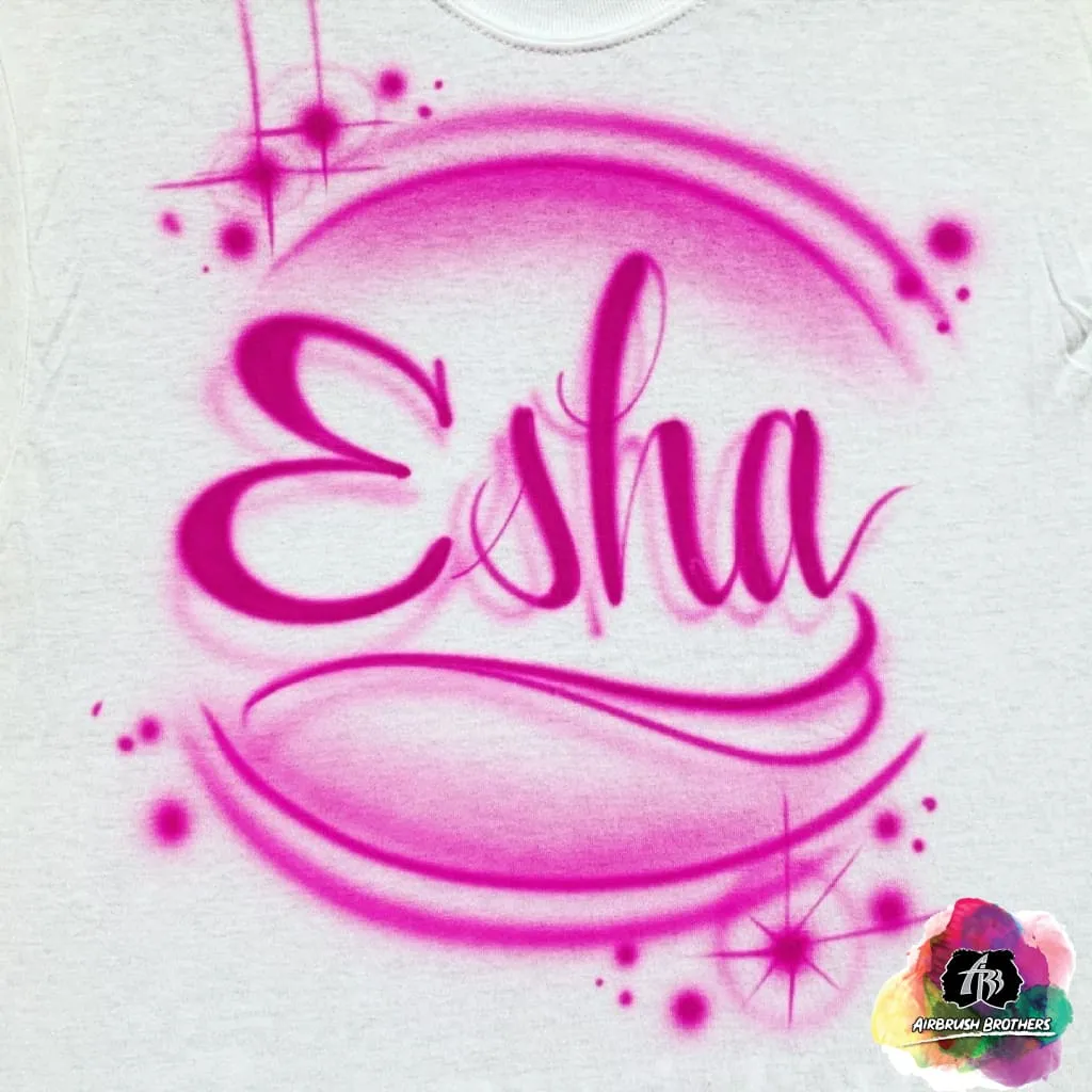 Airbrush Monochromatic Name Shirt Design