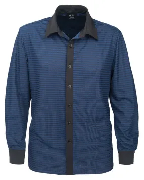 AKWA Men's Knit Textured Dress Shirt