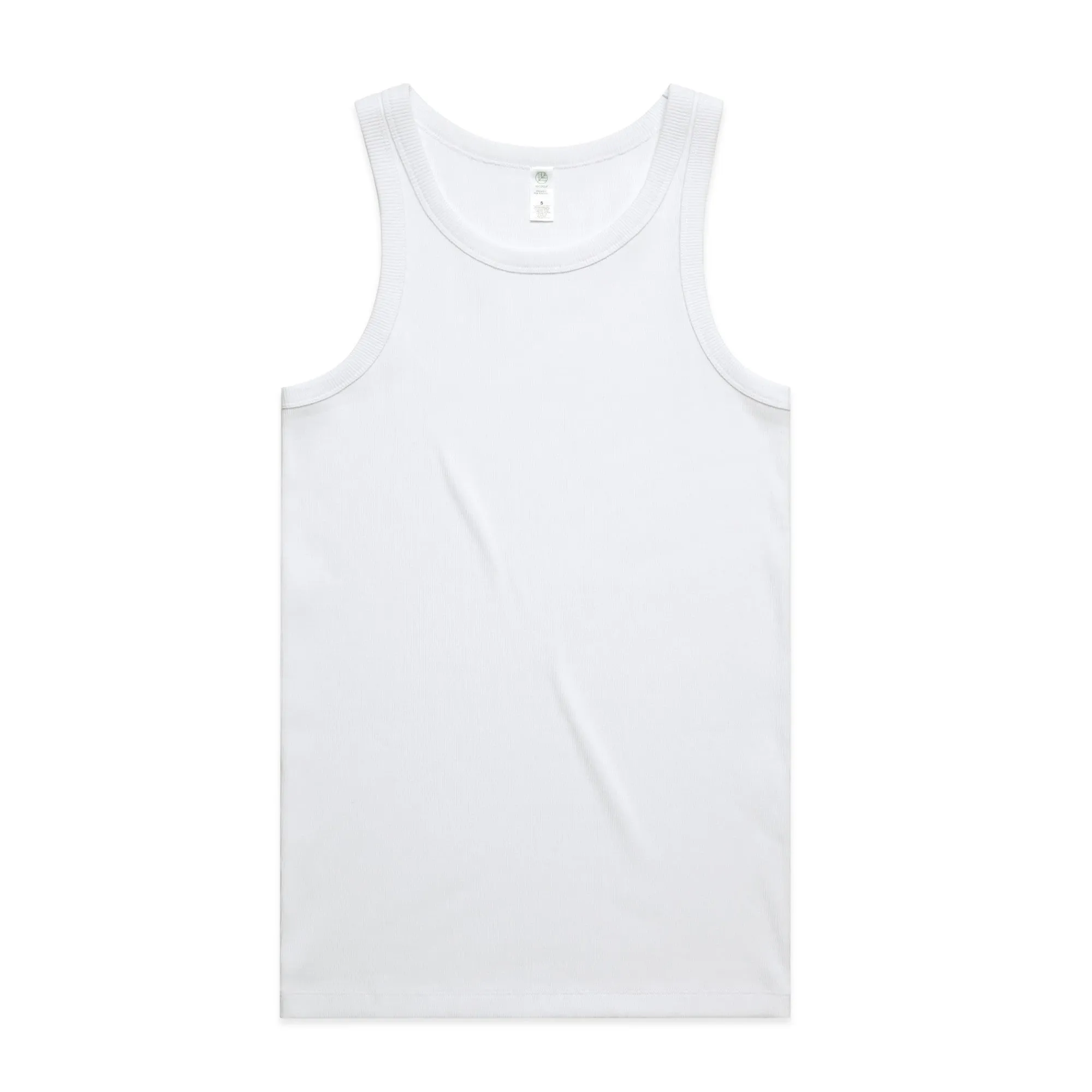 Ascolour Mens Organic Rib Singlet (5063G)