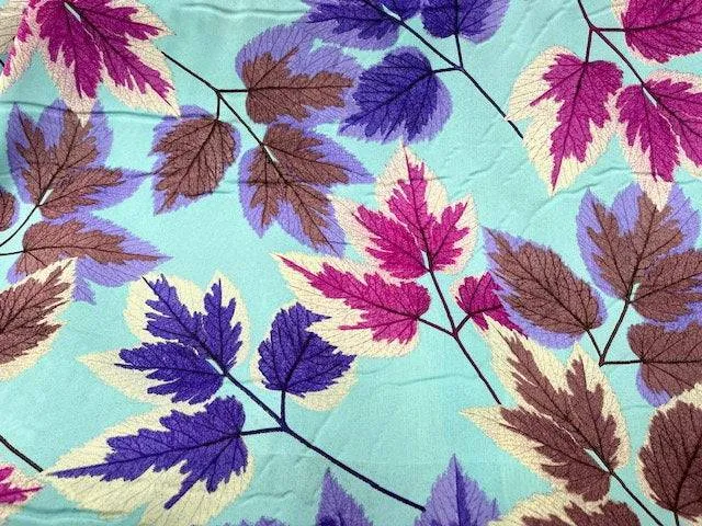 Autumn Leaves - Clearance Printed Crepe