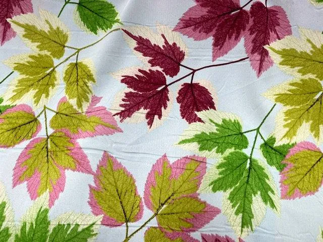 Autumn Leaves - Clearance Printed Crepe