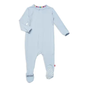 baby blue RightFit™ magnetic parent favorite footie