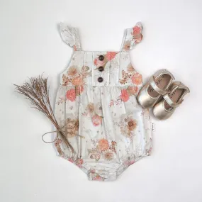 Baby Girls Freya Playsuit | Chestnut Floral