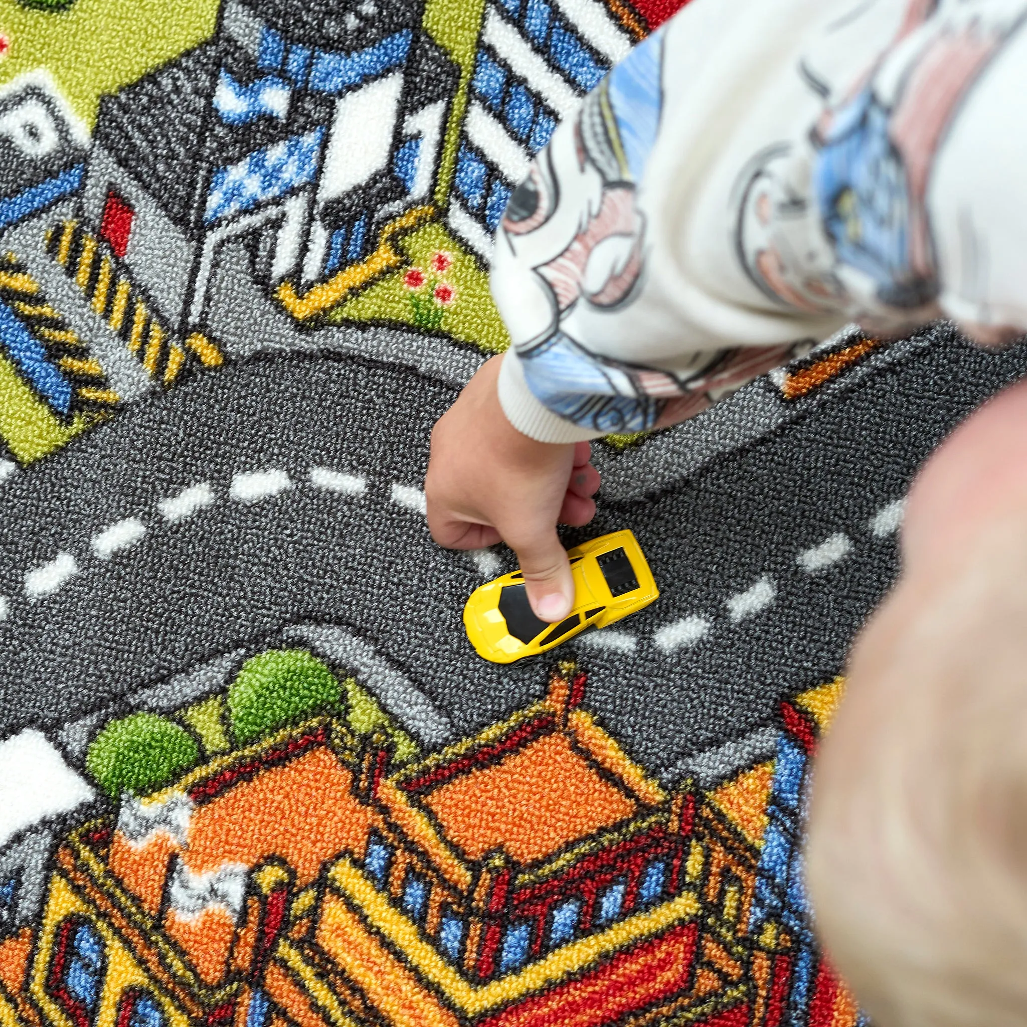 Big City Car Bright Play Mat Non Slip Kids Rug