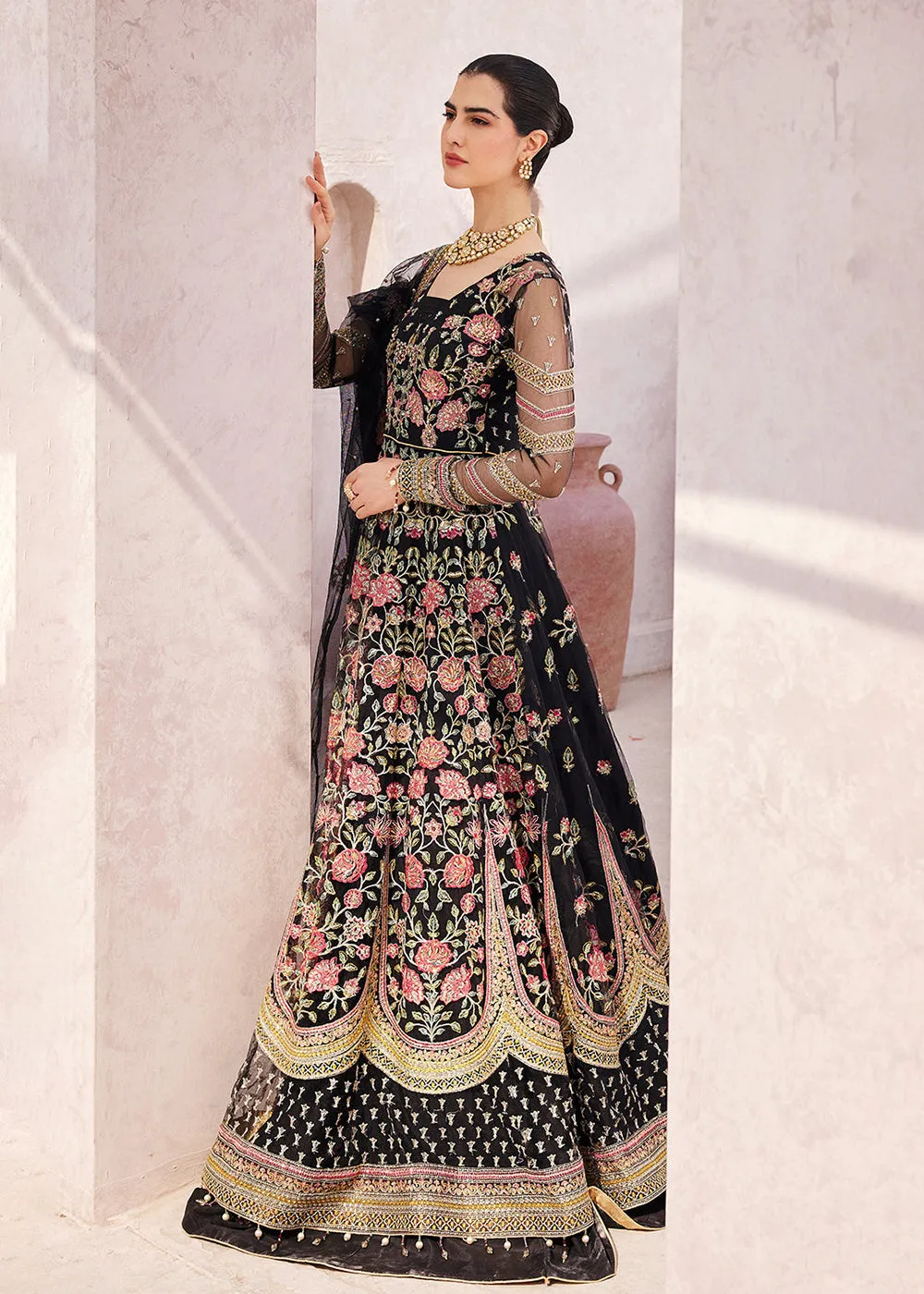 Black Maxi Dress | Emaan Adeel | Mirha Wedding Edition '23 | MH-205