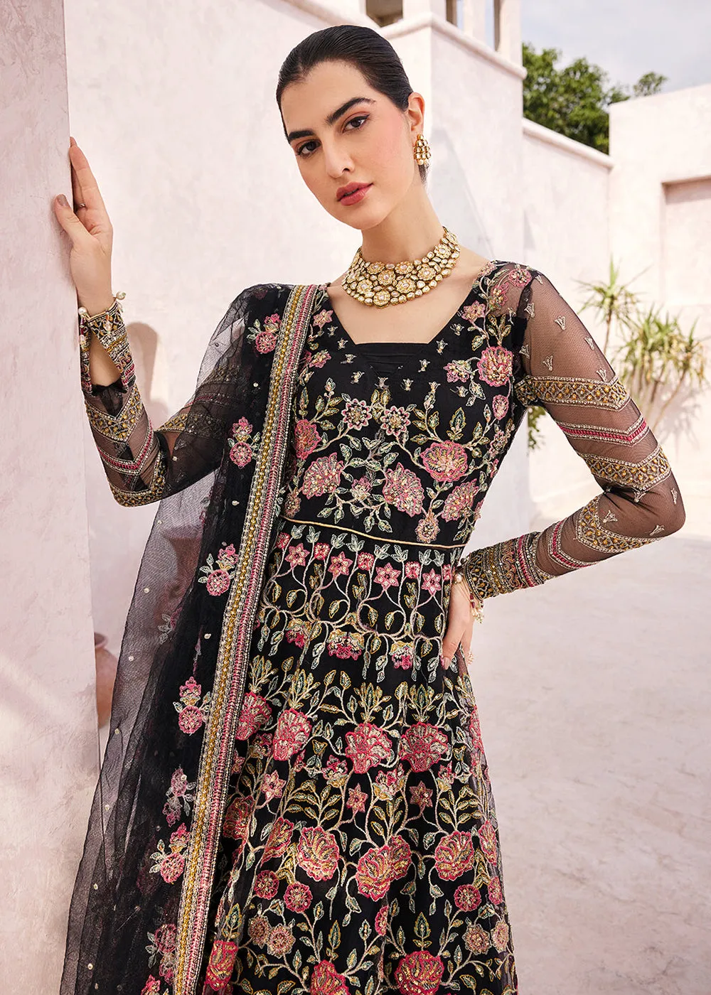 Black Maxi Dress | Emaan Adeel | Mirha Wedding Edition '23 | MH-205