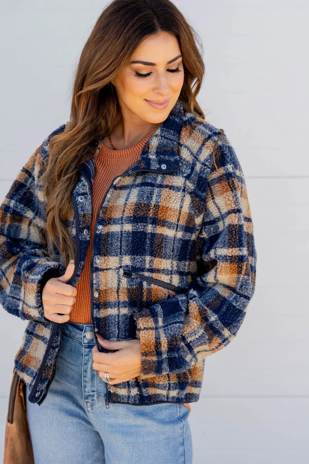 Blessings Plush Plaid Shacket