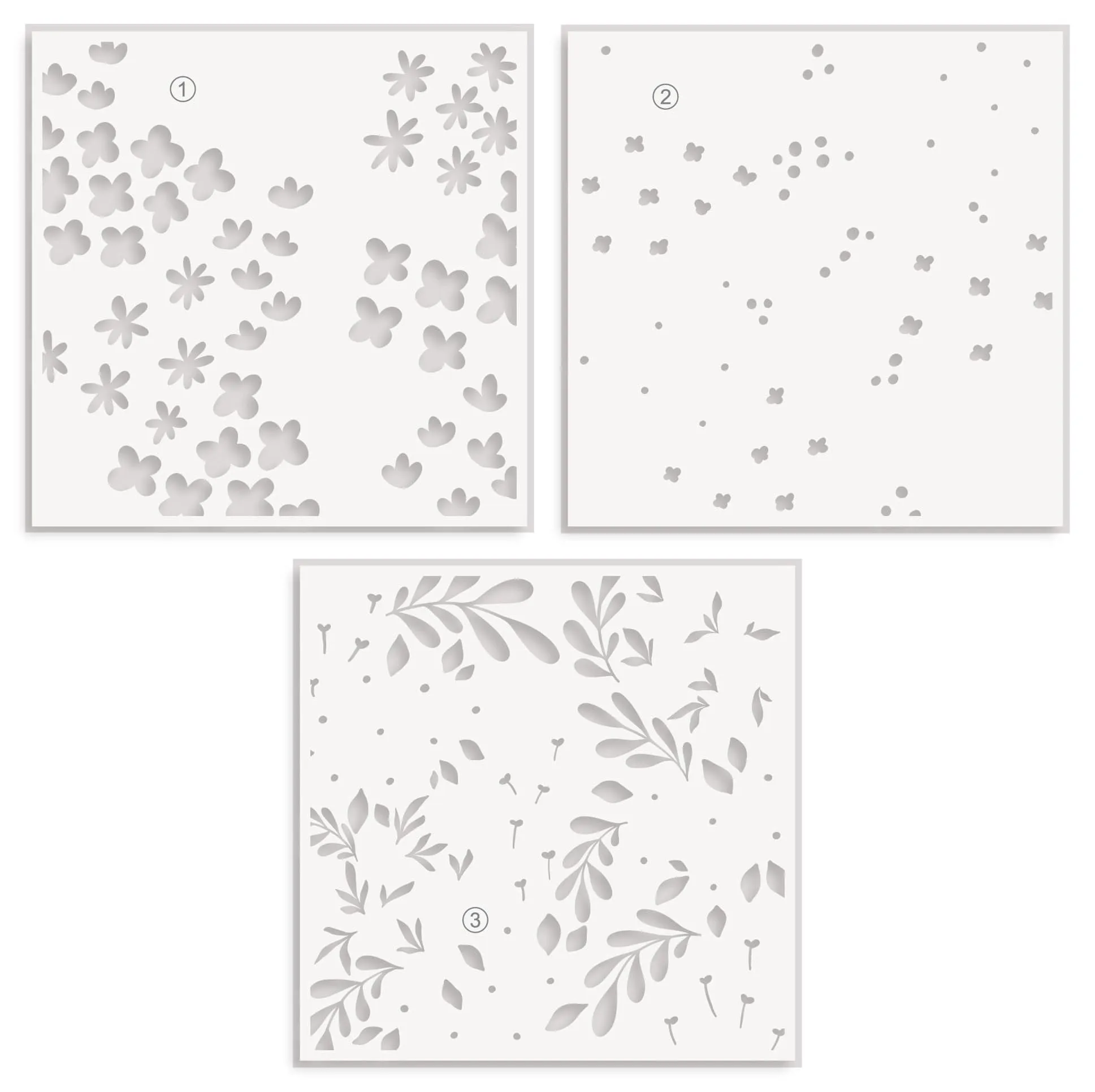 Blooming Flower Bed Stencil Set (3 in 1)