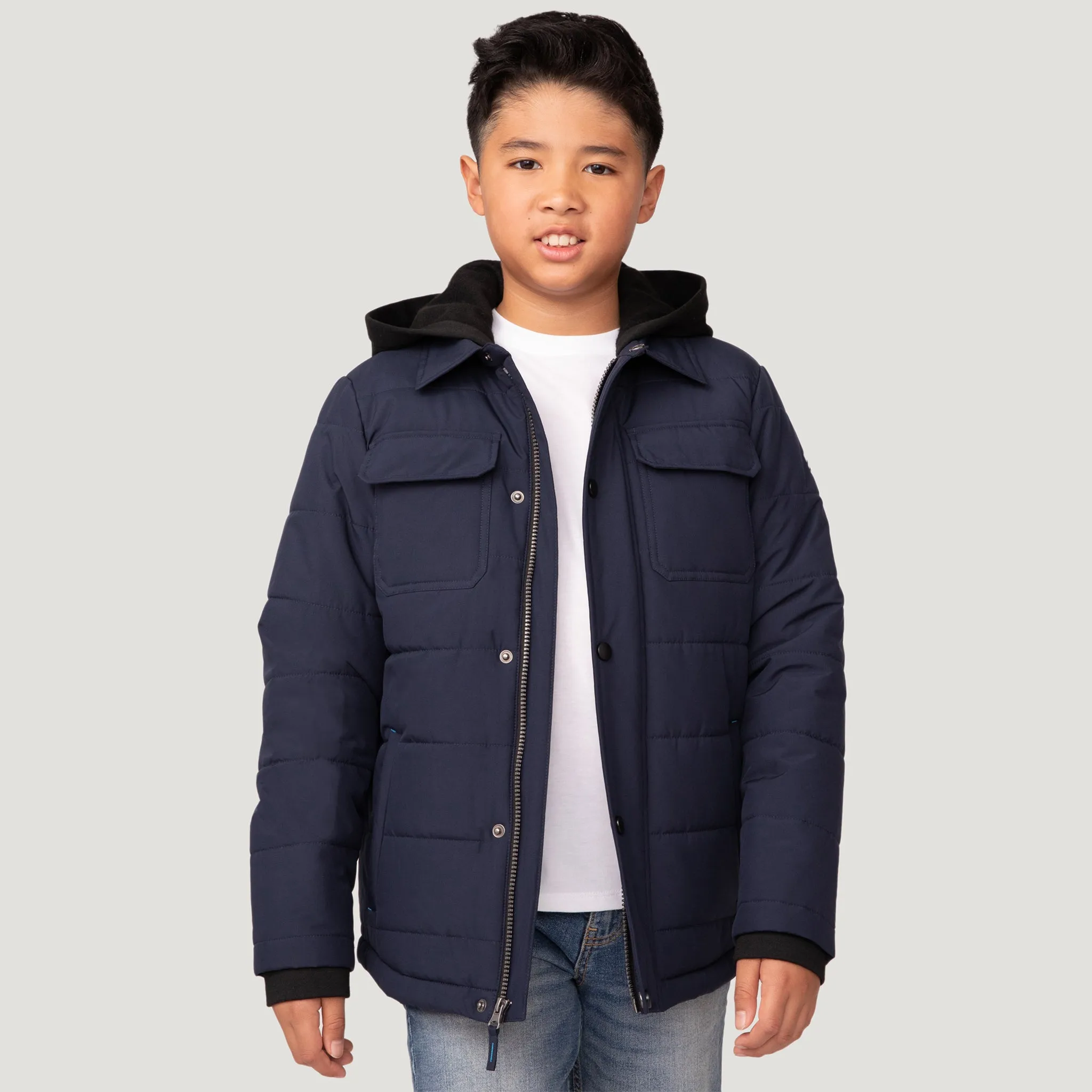 Boys' Puffer Hoodie Shacket