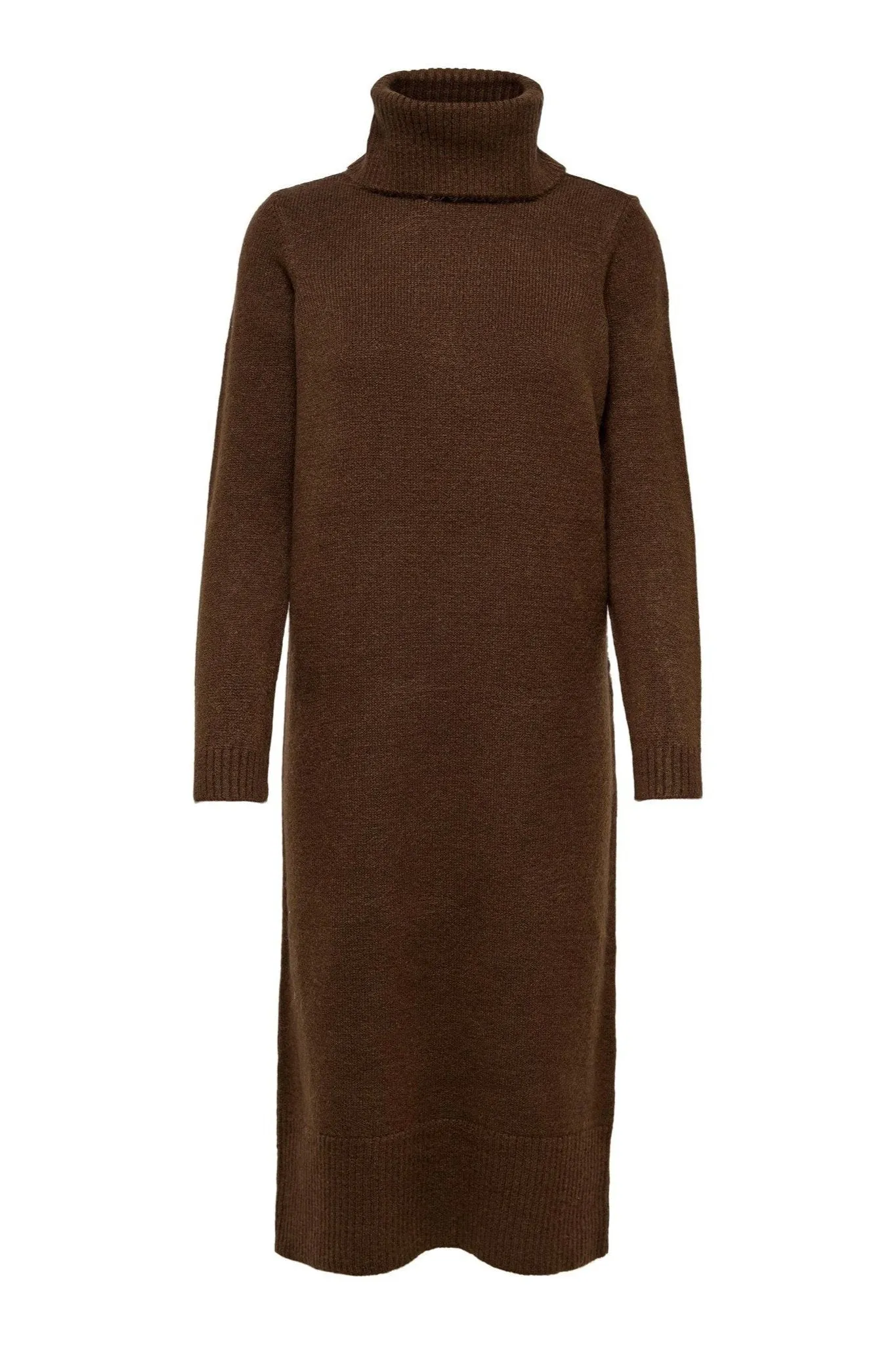 Brandie Roll Neck Dress - Chicory Coffee