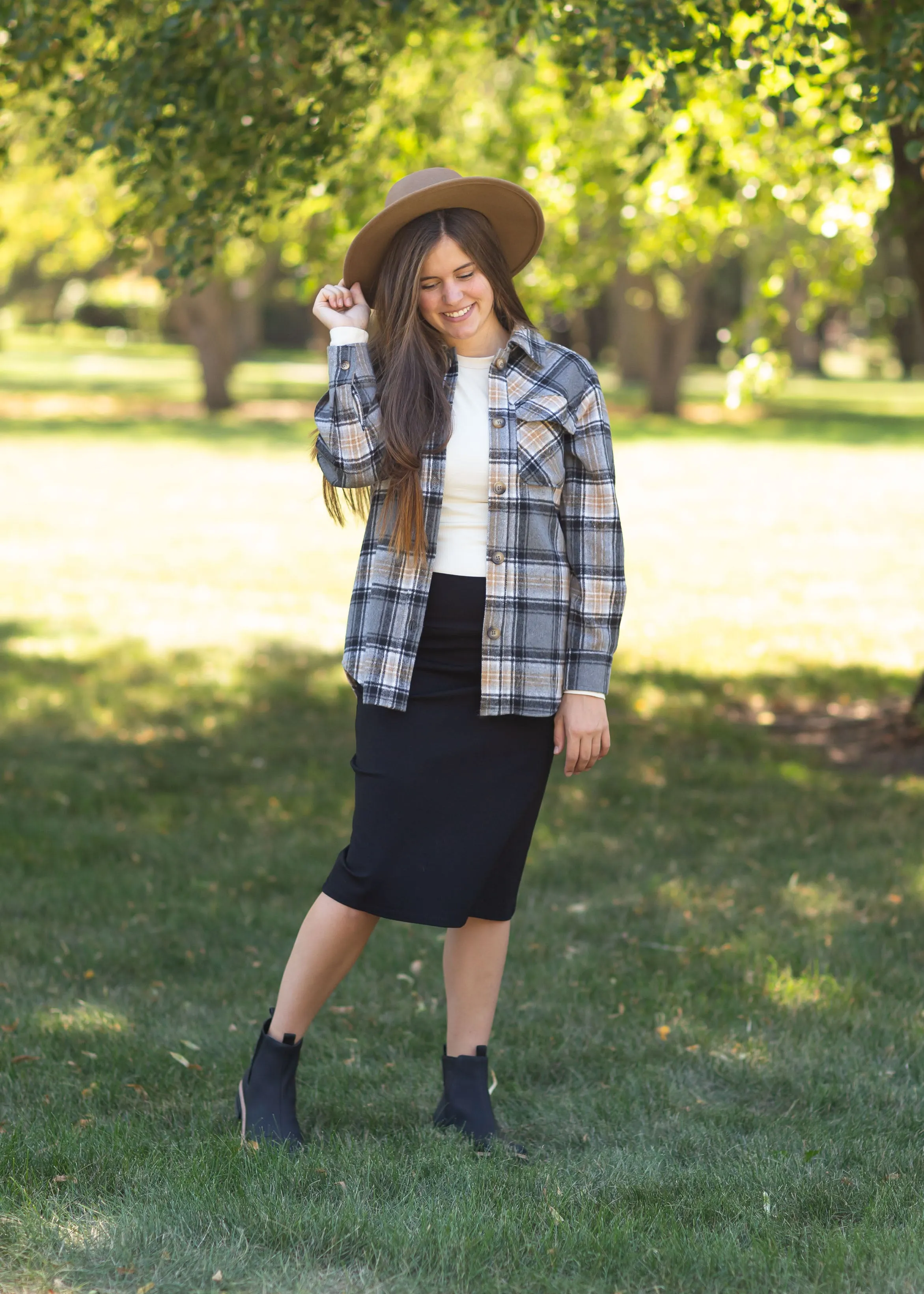 Brooklyn Plaid Button Up Shacket