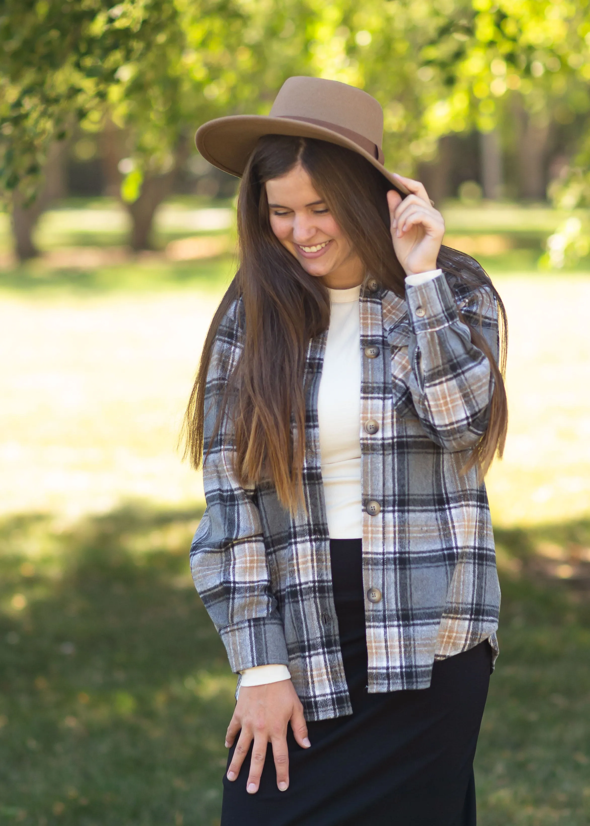 Brooklyn Plaid Button Up Shacket