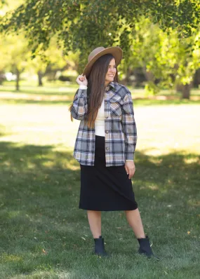 Brooklyn Plaid Button Up Shacket