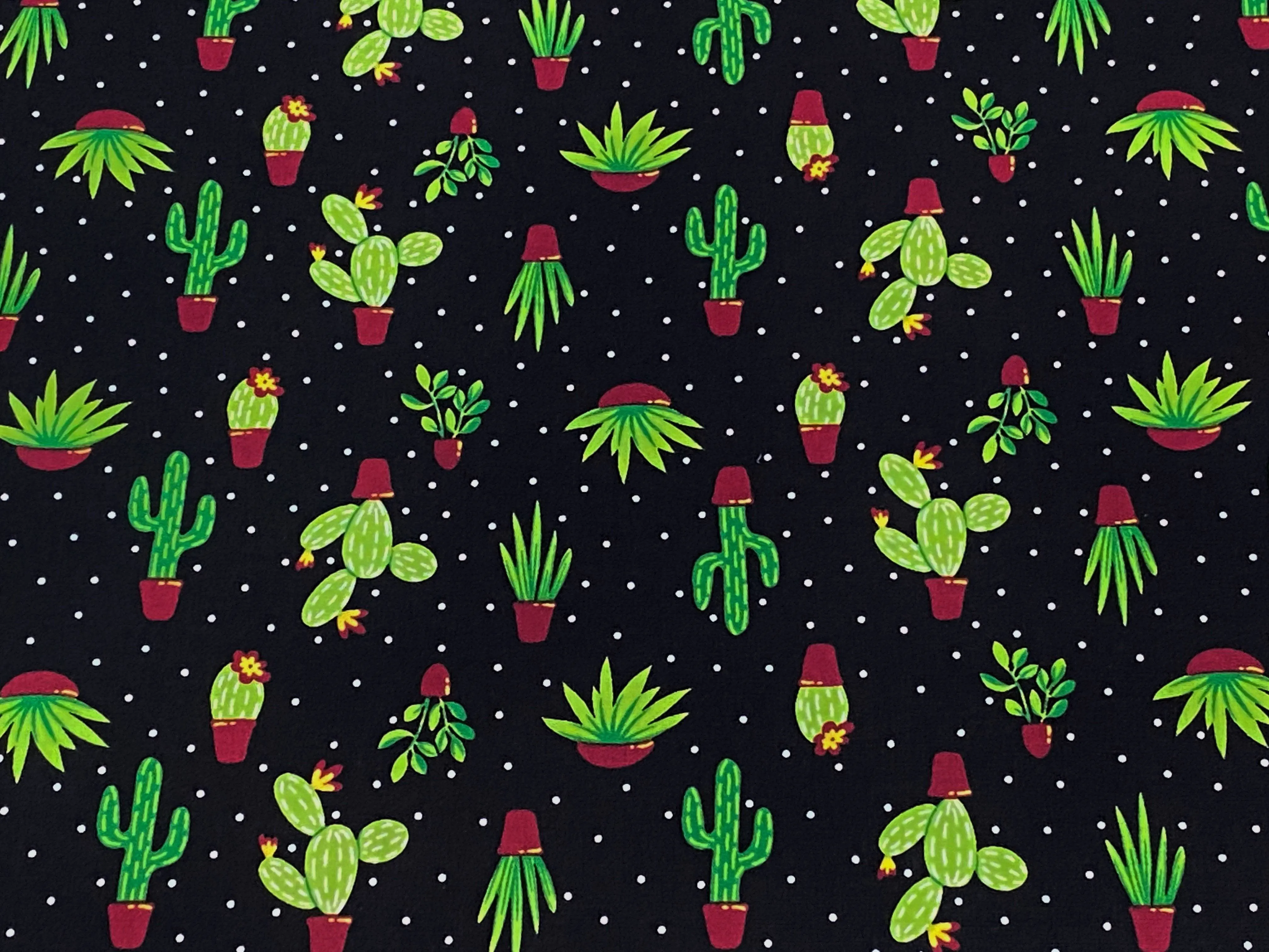 Cactus - Cotton Poplin Patchwork HALF METRE