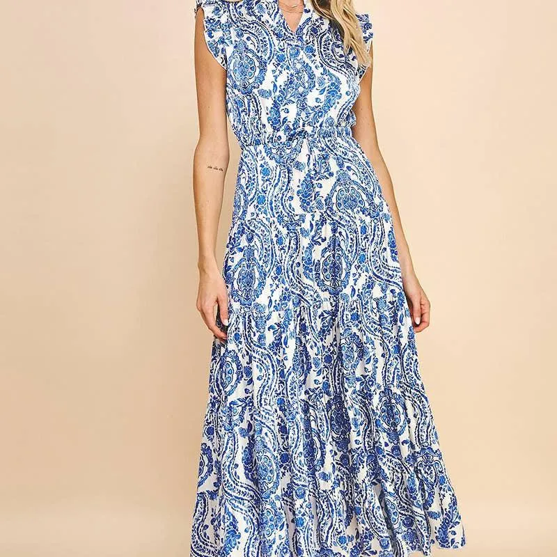 Camille Paisley Maxi Dress