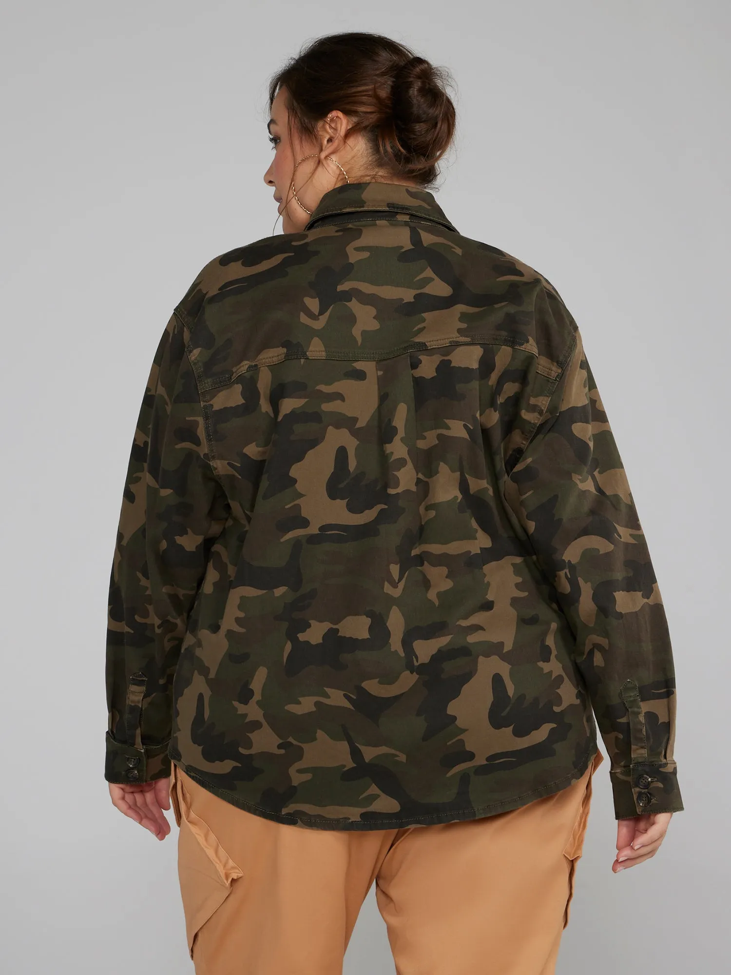 Camouflage Denim Shacket