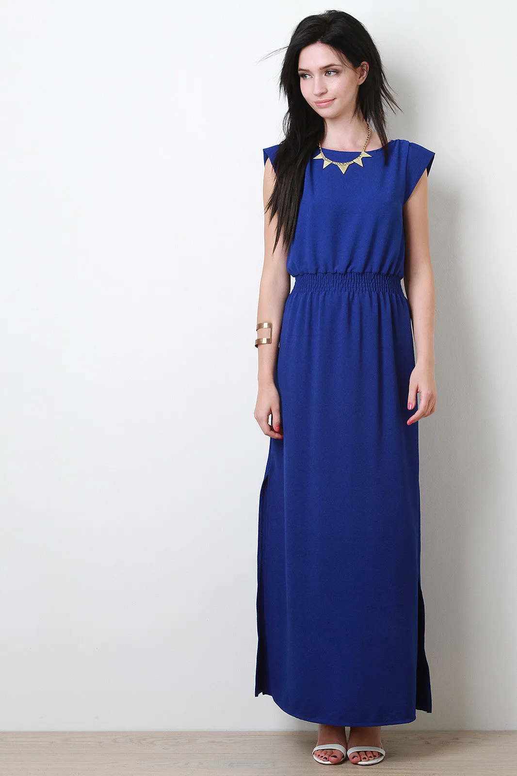 Cap Sleeve Maxi Dress