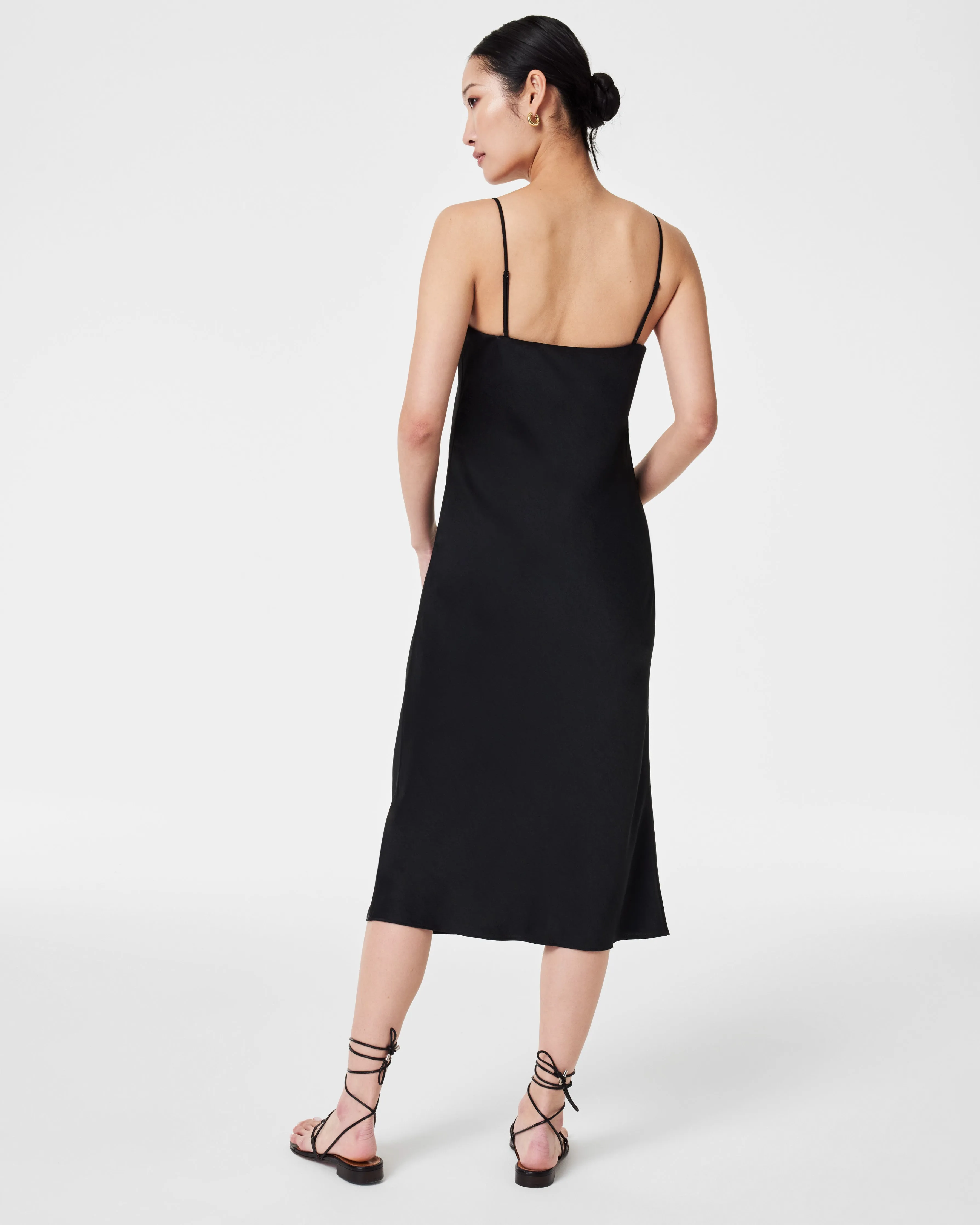 Carefree Crepe Reversible Slip Dress