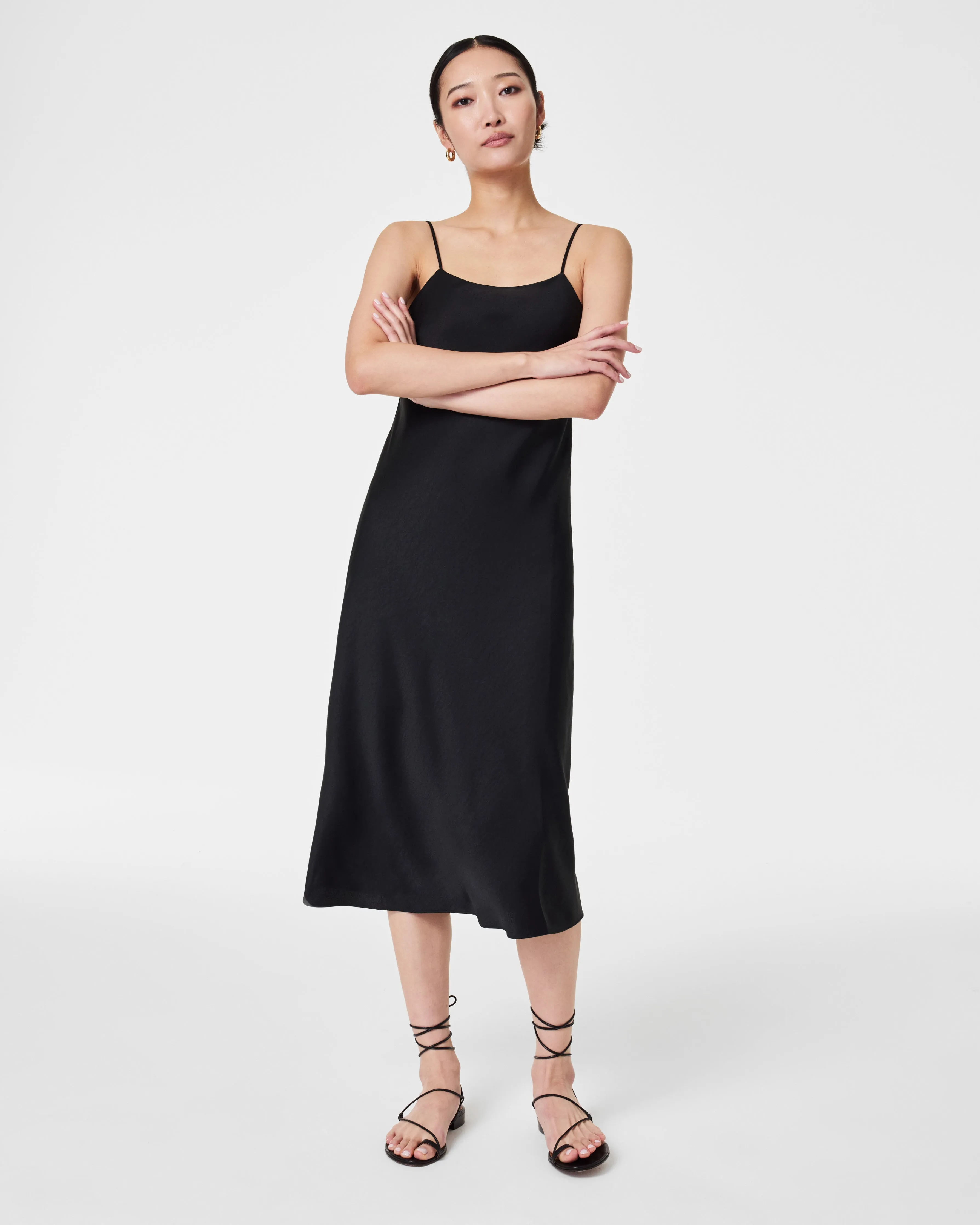 Carefree Crepe Reversible Slip Dress