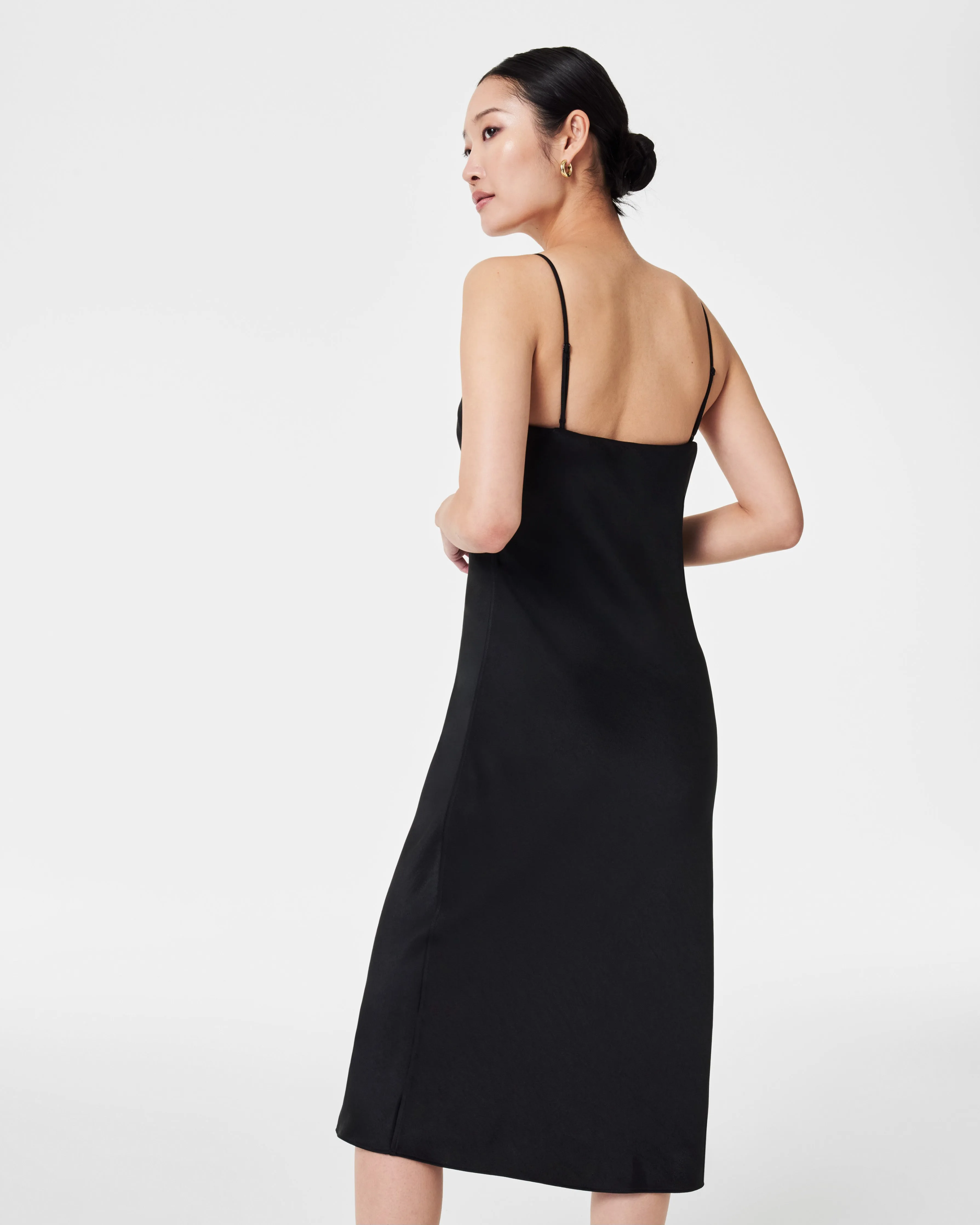 Carefree Crepe Reversible Slip Dress