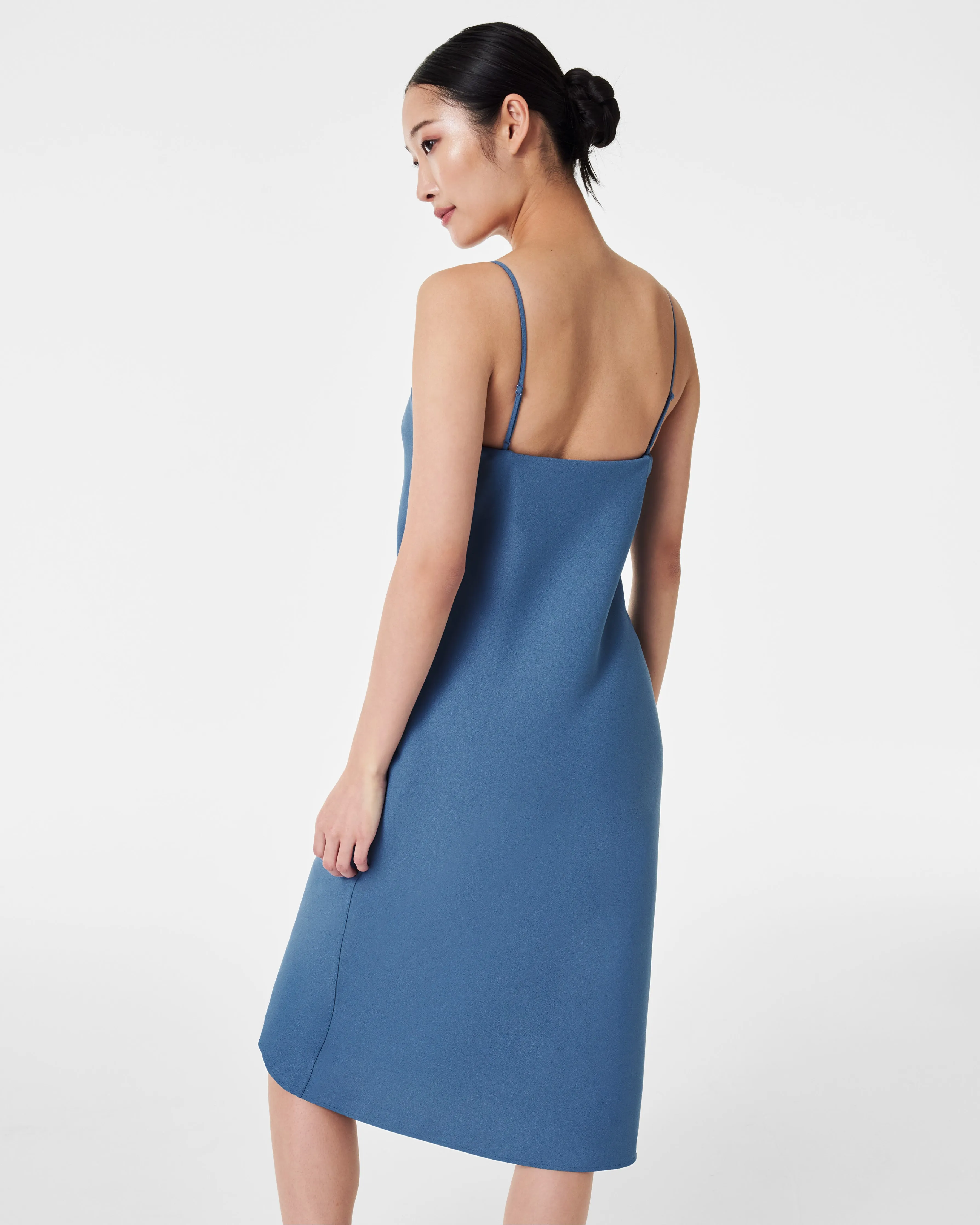 Carefree Crepe Reversible Slip Dress