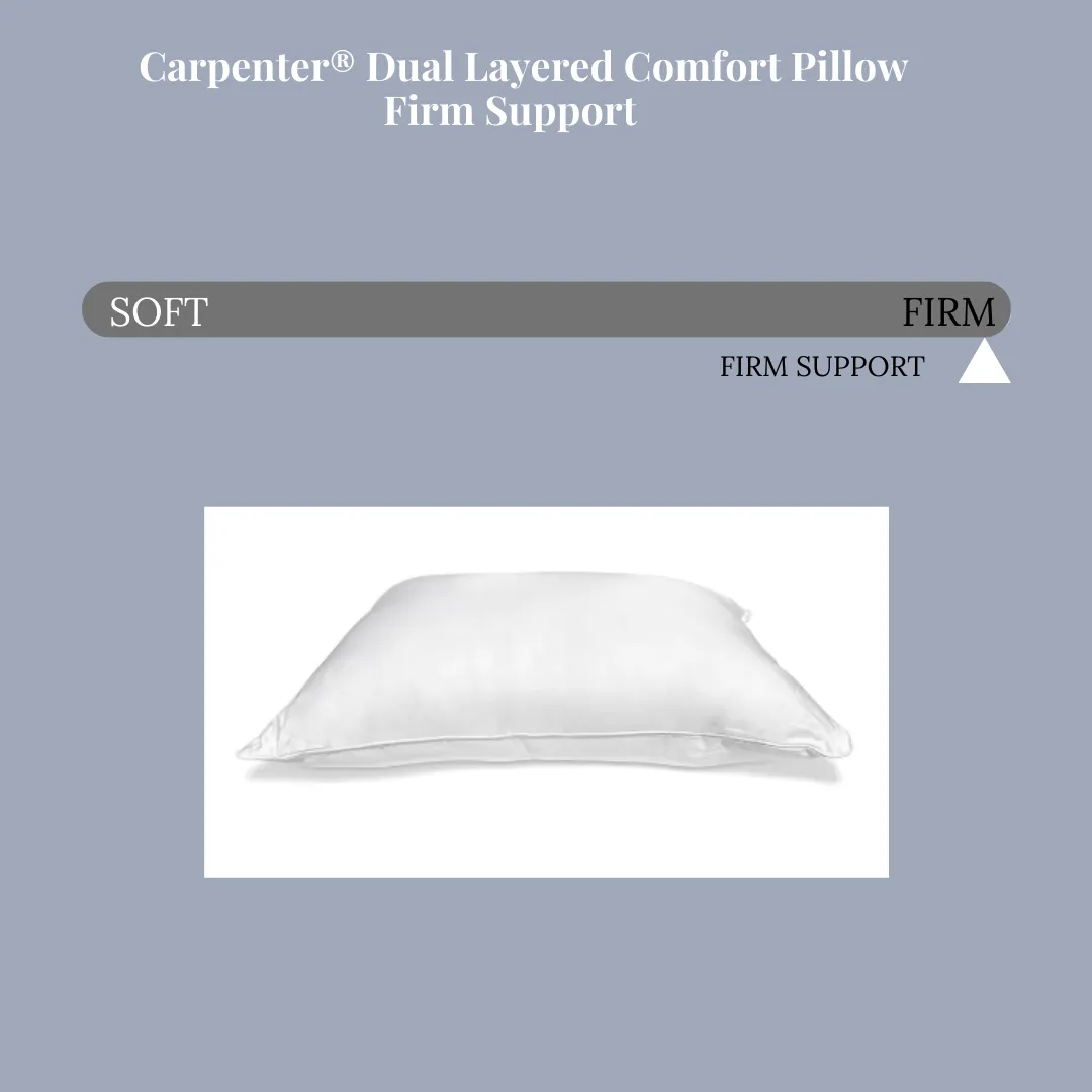 Carpenter Co. Dual Layered Comfort Pillow | Medium Support