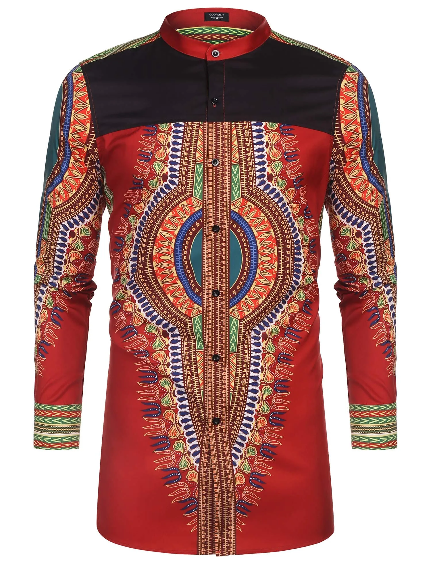 Casual Ethnic Graphic Long Shirt (US Only)