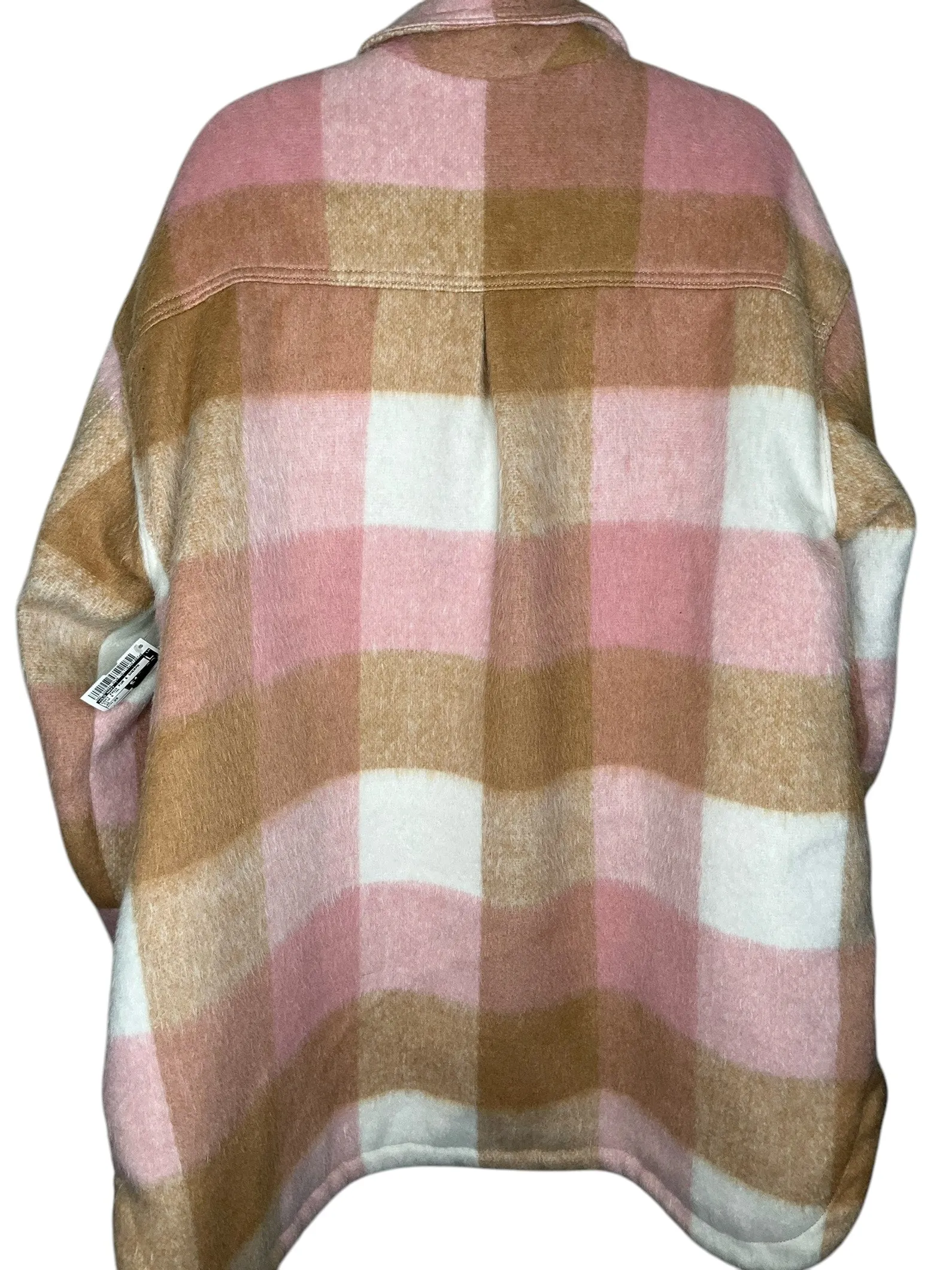 Coat Faux Fur & Sherpa By Old Navy In Pink & Tan, Size: 2x