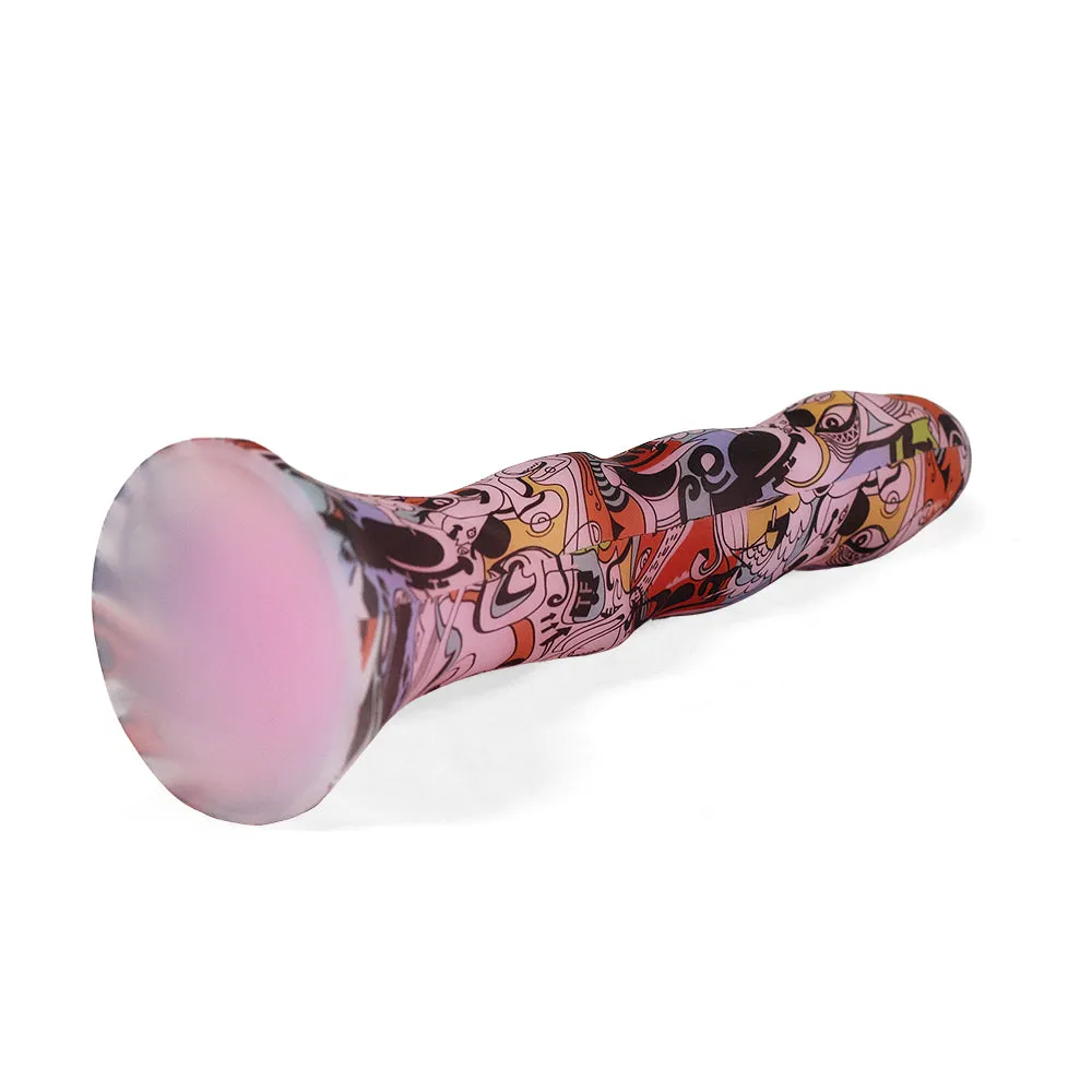 Colorful Long Anal Dildo Butt Plug - Camo Fantasy Dildos Butt Plug Prostate Massager