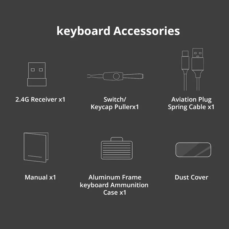 CoolKiller CK98 3-Mode Transparent Mechanical Keyboard