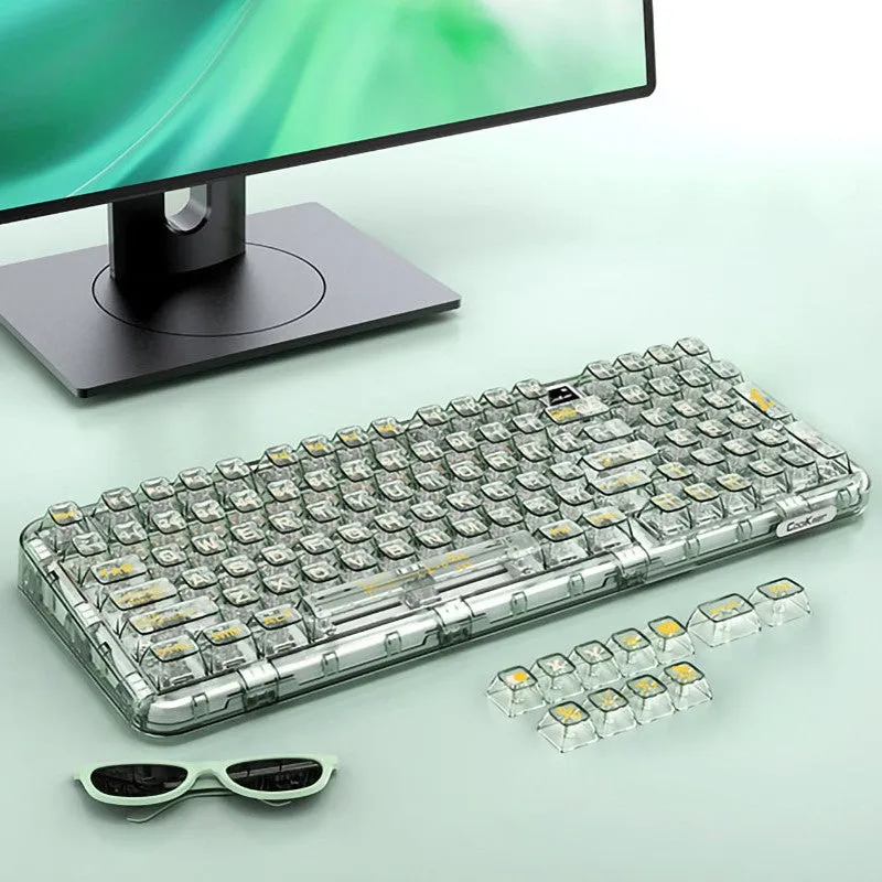 CoolKiller CK98 3-Mode Transparent Mechanical Keyboard