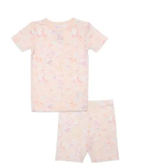 Coral Floral 2pc Pajama Set