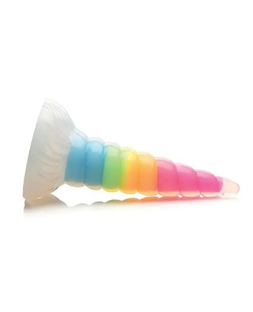 Creature Cocks Uni Glow in the Dark Silicone Dildo - Rainbow