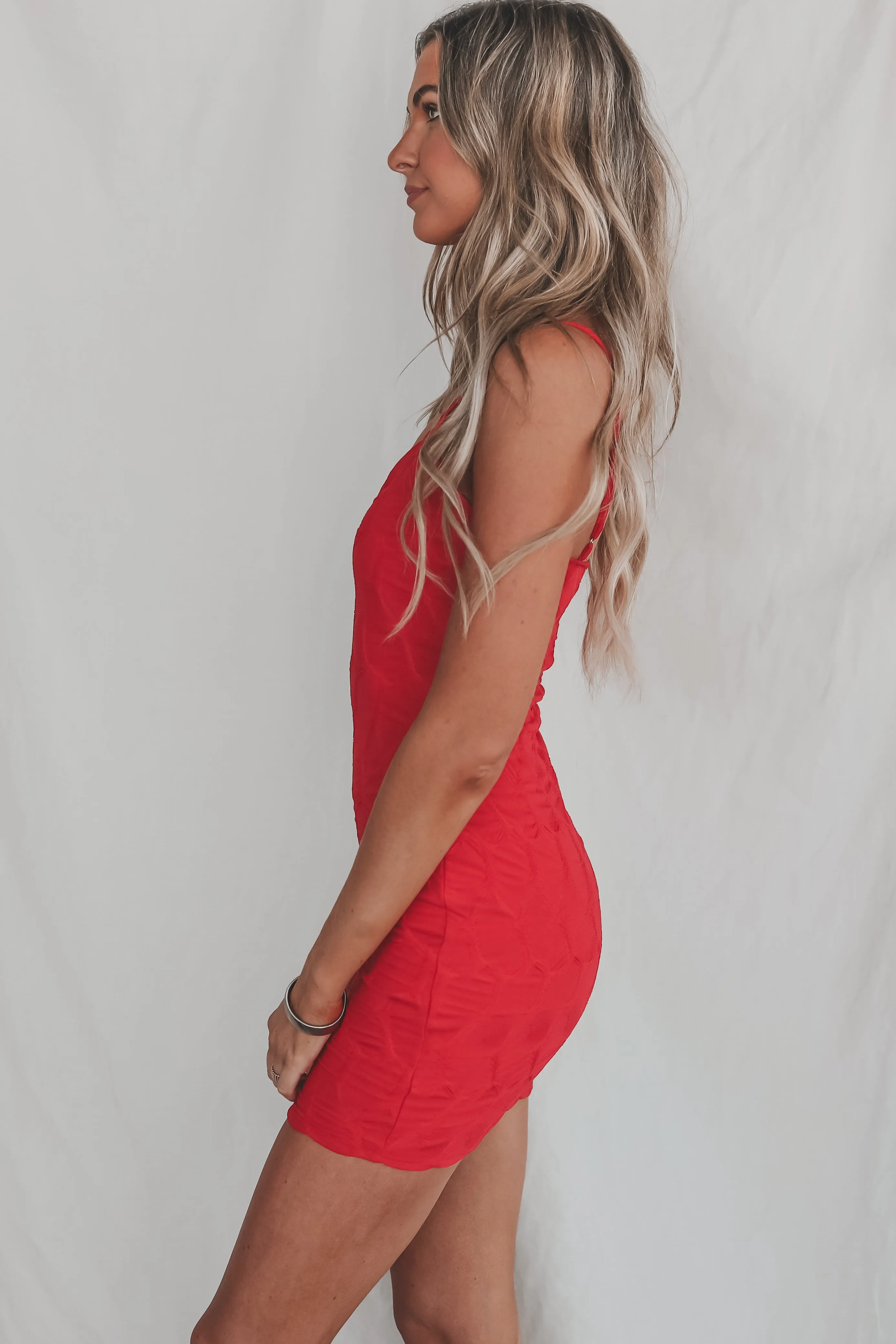 DEAL A Stand Out Red Mini Dress