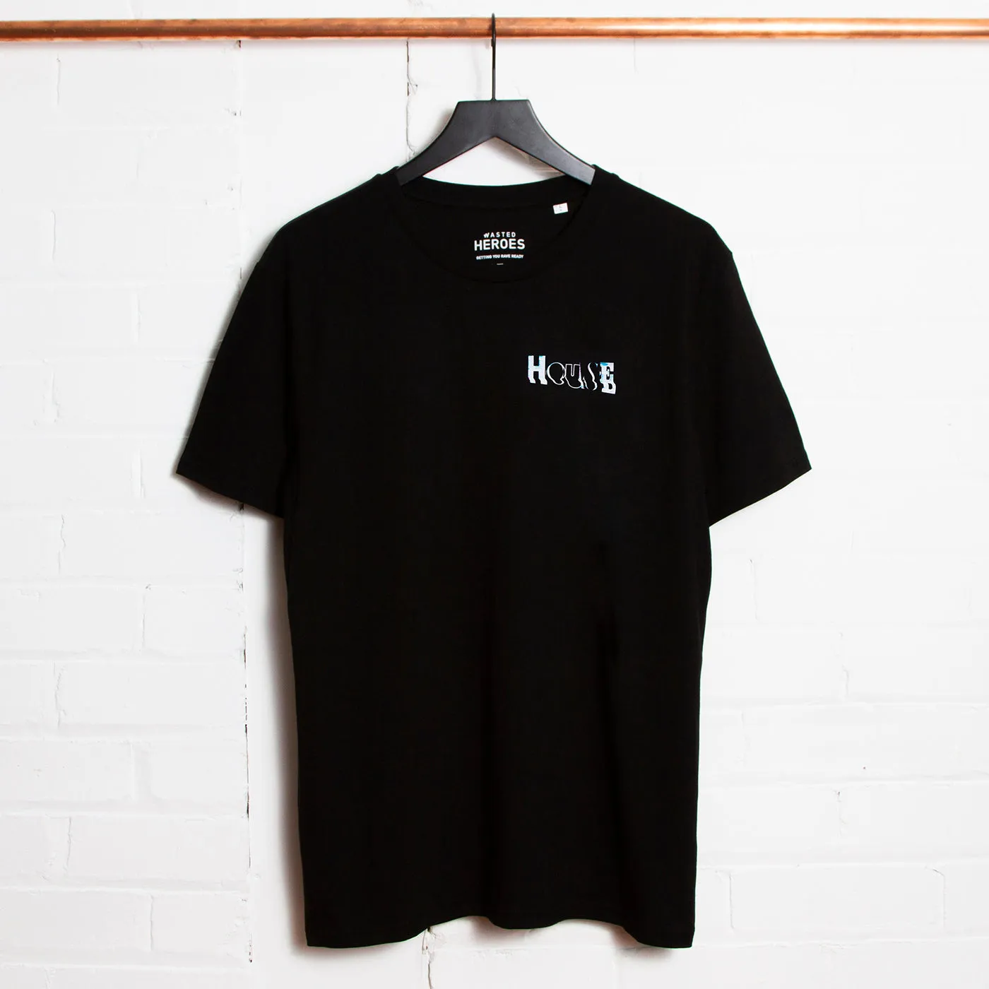 Distorted House Back Print - Tshirt - Black