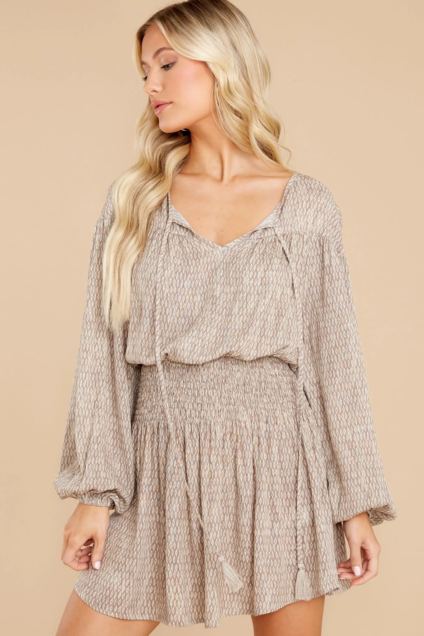 Divine Encounters Taupe Dress