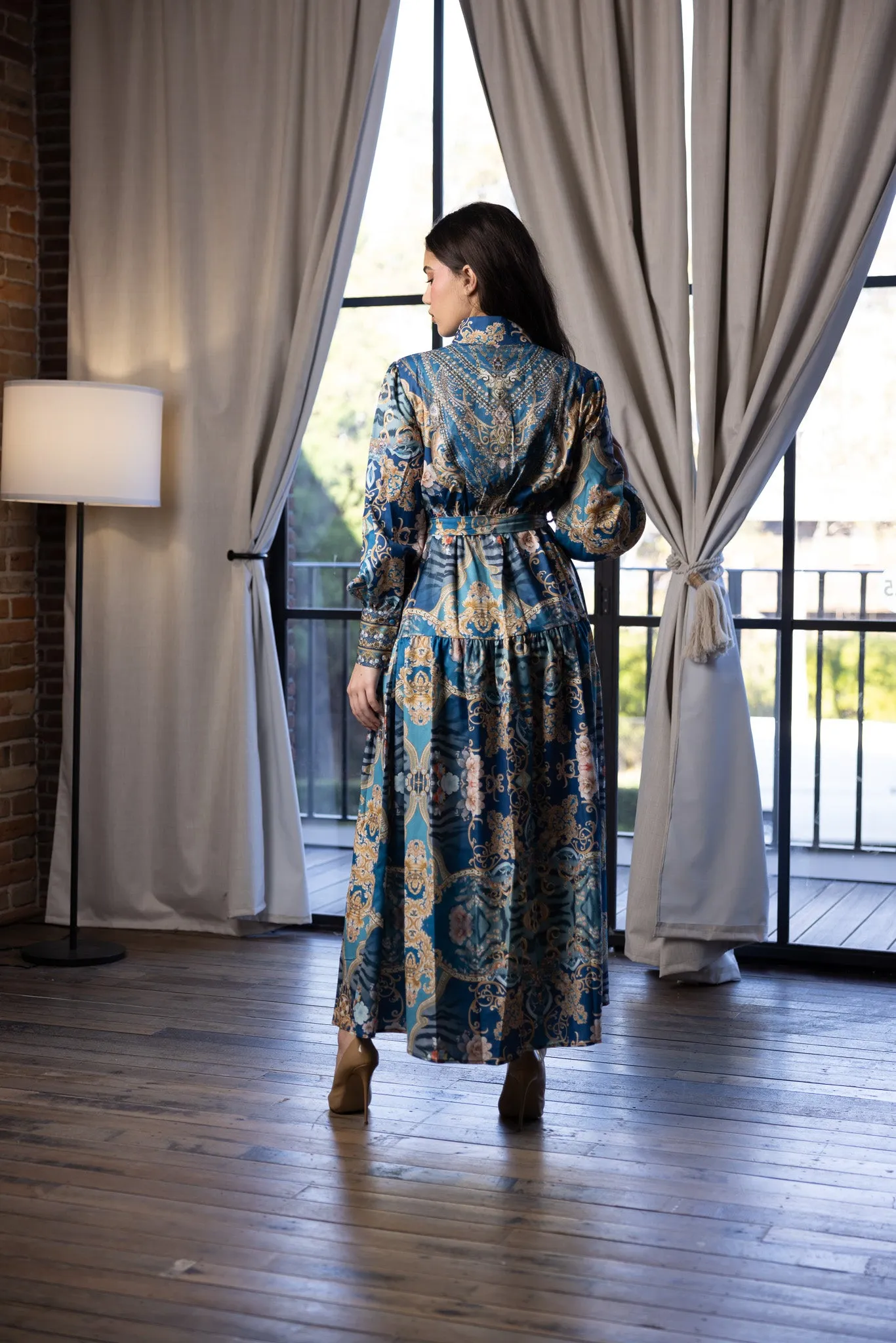 Elara Beaded Shirt Dress