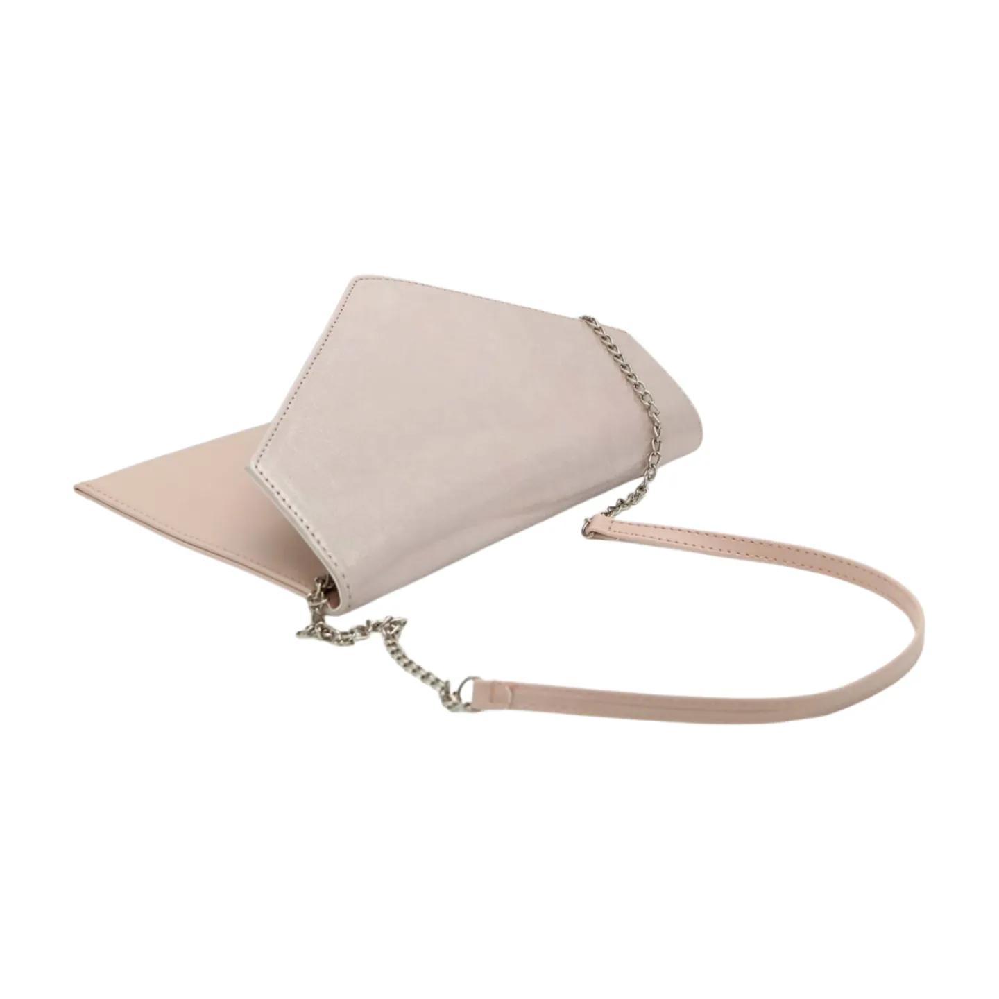 Emis  Silver Shimmer & Blush  Envelope Clutch Bag