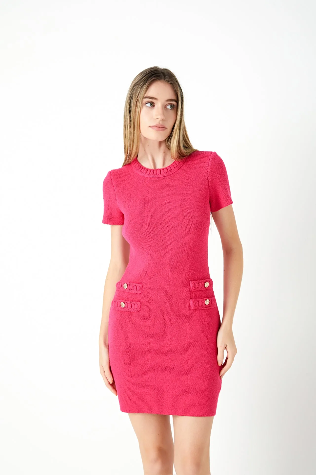 Endless Rose - Braided Mini Knit Dress