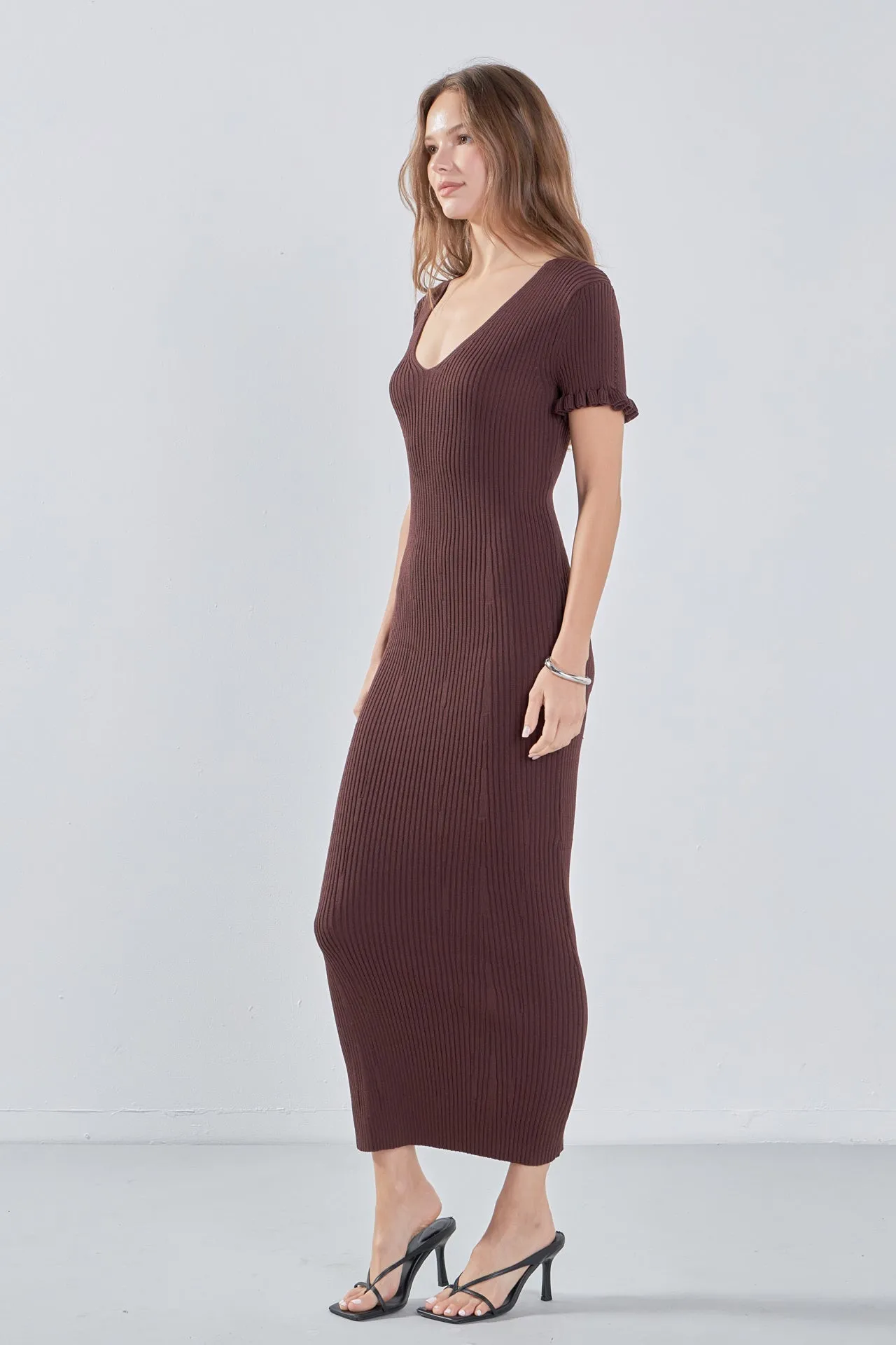 Endless Rose - Lettuce Edge Knit Dress