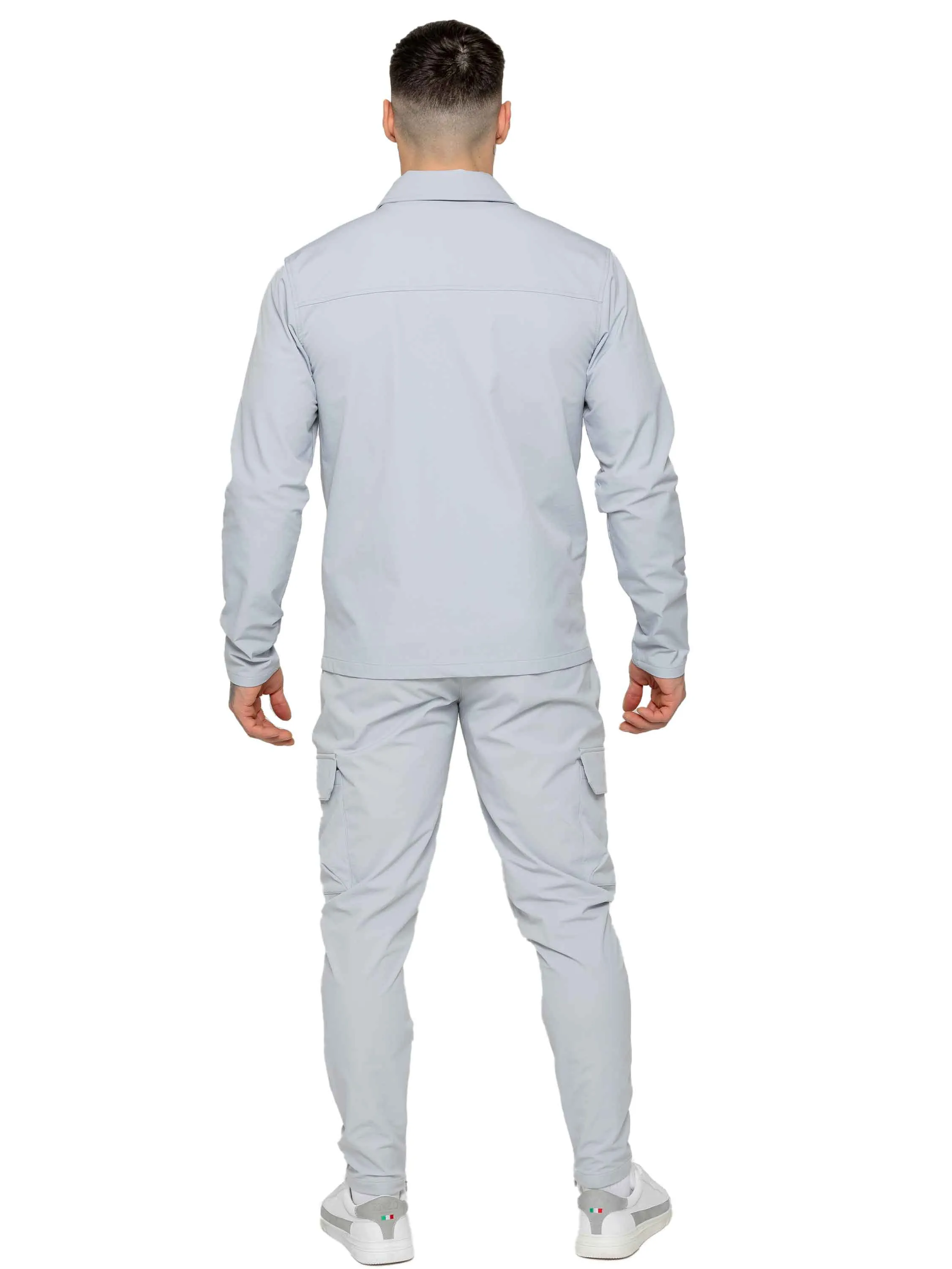 Enzo | Mens Cargo Shacket Tracksuit Set