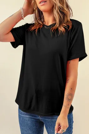 Essential Black Crew Neck Tee – Timeless, Comfortable, Bold