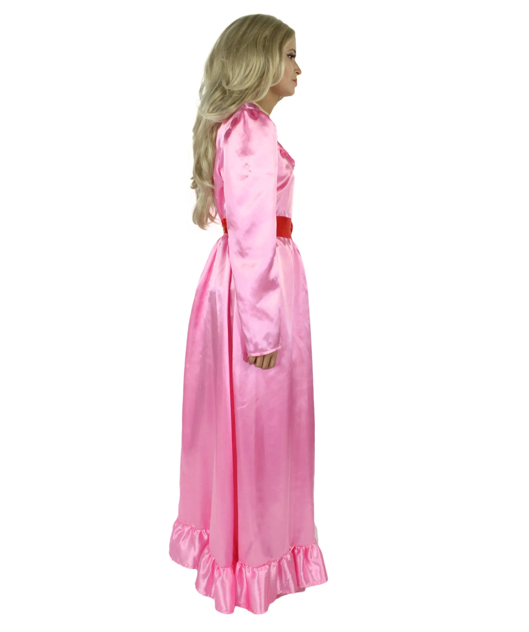 Evil Doll | Multi Color Options Long Maxi Dress in Satin-Feel | Premium Horror Halloween Costume